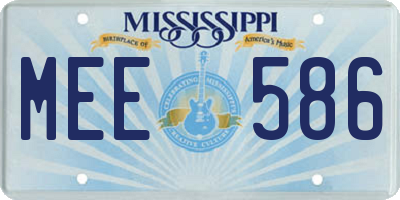 MS license plate MEE586