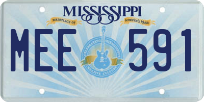 MS license plate MEE591