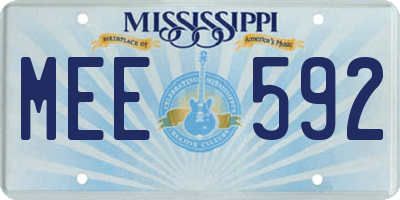 MS license plate MEE592