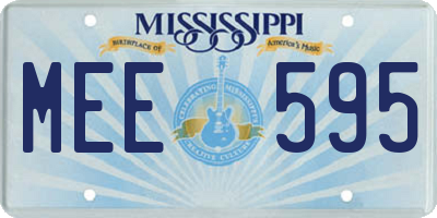MS license plate MEE595
