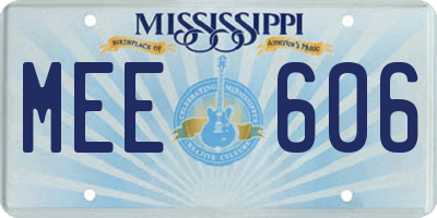 MS license plate MEE606