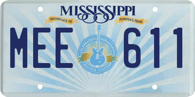 MS license plate MEE611