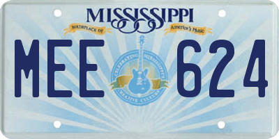 MS license plate MEE624