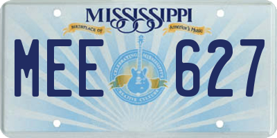 MS license plate MEE627
