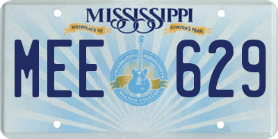 MS license plate MEE629
