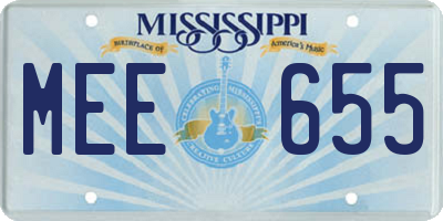 MS license plate MEE655