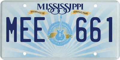 MS license plate MEE661