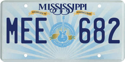MS license plate MEE682