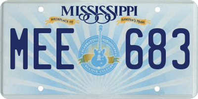 MS license plate MEE683