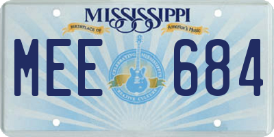 MS license plate MEE684