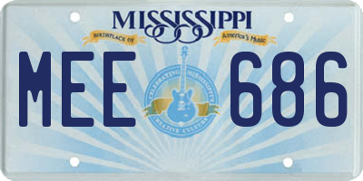 MS license plate MEE686