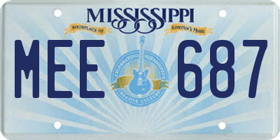 MS license plate MEE687