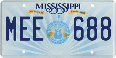 MS license plate MEE688