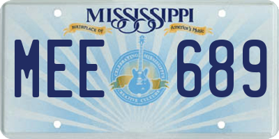 MS license plate MEE689