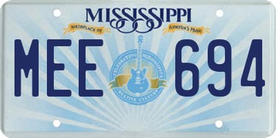MS license plate MEE694