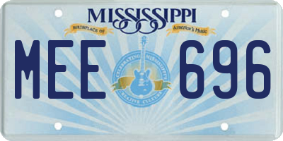 MS license plate MEE696