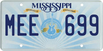 MS license plate MEE699