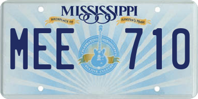 MS license plate MEE710