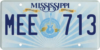 MS license plate MEE713
