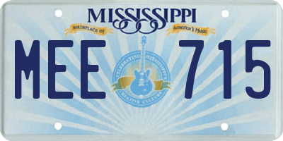 MS license plate MEE715