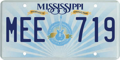 MS license plate MEE719