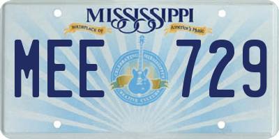 MS license plate MEE729