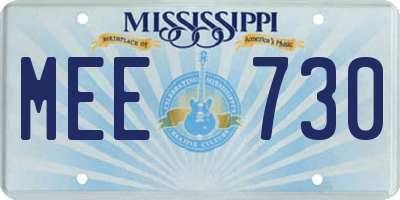 MS license plate MEE730
