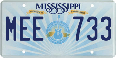 MS license plate MEE733