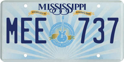 MS license plate MEE737