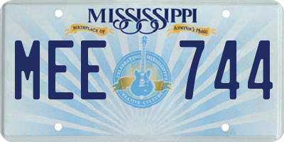 MS license plate MEE744