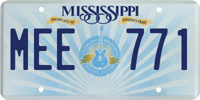 MS license plate MEE771