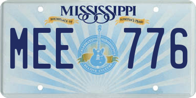 MS license plate MEE776