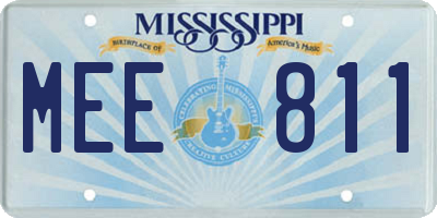 MS license plate MEE811