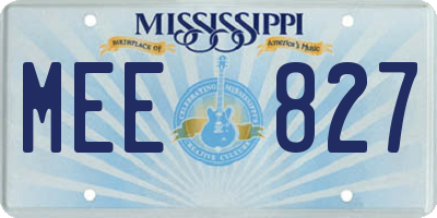 MS license plate MEE827