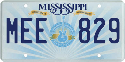 MS license plate MEE829