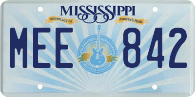 MS license plate MEE842