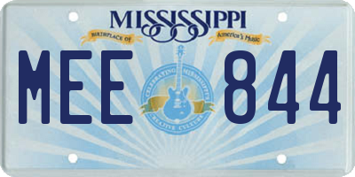 MS license plate MEE844