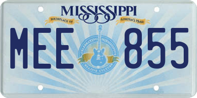 MS license plate MEE855