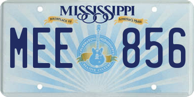 MS license plate MEE856