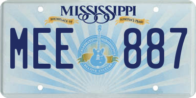 MS license plate MEE887
