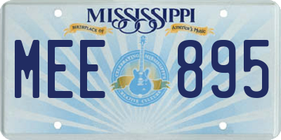 MS license plate MEE895