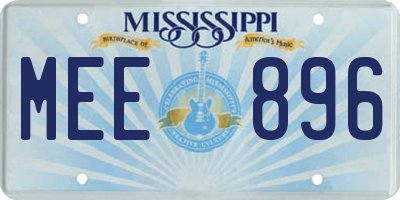 MS license plate MEE896