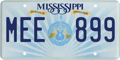 MS license plate MEE899
