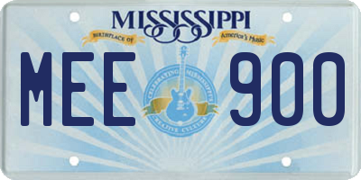 MS license plate MEE900