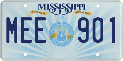 MS license plate MEE901