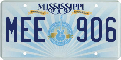 MS license plate MEE906