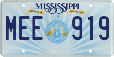 MS license plate MEE919
