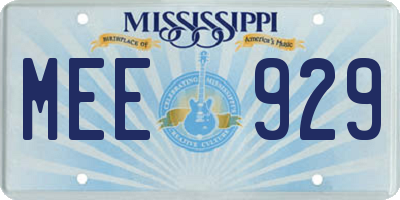 MS license plate MEE929