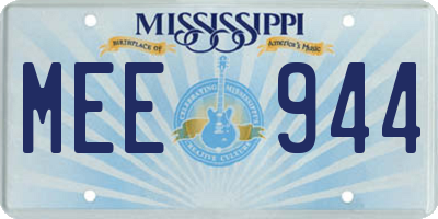 MS license plate MEE944
