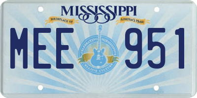 MS license plate MEE951